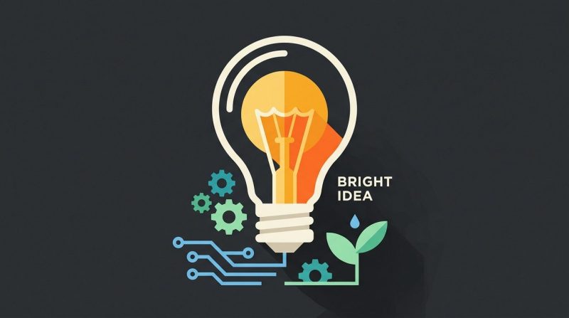 Una bombilla brillante que representa la generación de ideas y análisis.