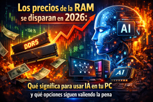Los precios de la RAM se disparan en 2026: qué significa para usar IA en tu PC y qué opciones siguen valiendo la pena